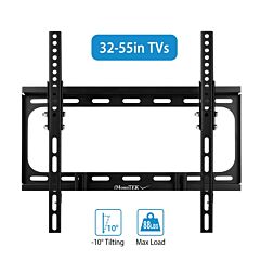 Tv Wall Mount Tilt Dual Arm Tv Mount Brackets Maximum Vesa 400x400mm For 32-55in Tvs - Black