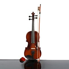 New 1/4 Acoustic Violin Case Bow Rosin Natural - Natural