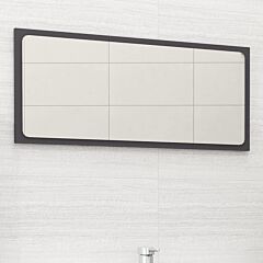 Bathroom Mirror Gray 31.5"x0.6"x14.6" Chipboard - Grey