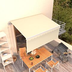 Automatic Retractable Awning With Blind 9.8'x8.2' Cream - Cream