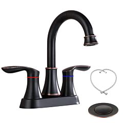Lead Free Commercial Two Handle Bathroom Faucets - Oil Rubbed Bronze