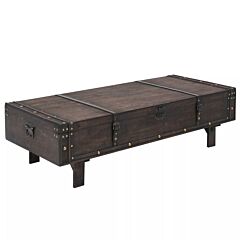 Coffee Table Solid Wood Vintage Style 47.2"x21.7"x13.8" - Brown