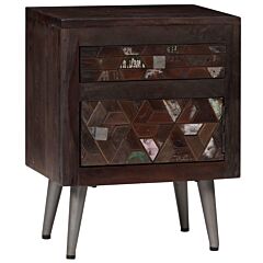 Bedside Cabinet Solid Reclaimed Wood 15.7"x11.8"x19.6" - Brown