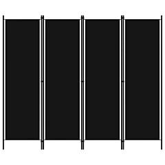 4-panel Room Divider Black 78.7"x70.9" - Black