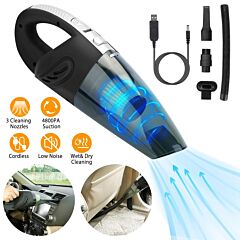 Car Handheld Vacuum Cleaner Cordless Rechargeable Hand Vacuum Portable Strong Suction Vacuum - Black