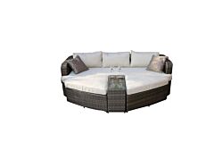Direct Wicker 4-pc Outdoor Wicker Patio Furniture Sofa Luxury Comfort Wicker Sofa - Brown