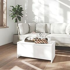 Coffee Table White 35.4"x19.7"x16.3" Chipboard - White