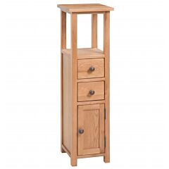 Corner Cabinet Solid Oak Wood 10.2"x10.2"x37" Brown - Brown