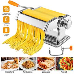 Pasta Maker Roller Machine Fettuccine Noodle Maker - Silver