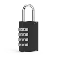 Wehere Combination Padlock,4 Digit Combination Code For Gym Sports Locker, Fence, Toolbox, Case, Hasp Cabinet - Black