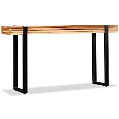 Console Table Solid Reclaimed Wood Adjustable - Brown