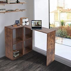 Computer Desk Reversible Home Office Study Writing Desk With Shelf For Teens, Modern Laptop Notebook Table Desk, L-shaped Corner Desk For Small Spaces - As Picture