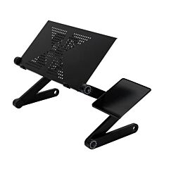 Portable Folding Computer Table 360-degree Rotation Multi Functional Desk - Black