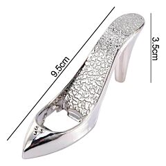 1pc Novelty High Heels Shape Beer Bottle Opener Tools Small Wedding Favors Funny Groomsmen Gifts Bar Decoration Accessories - Silver