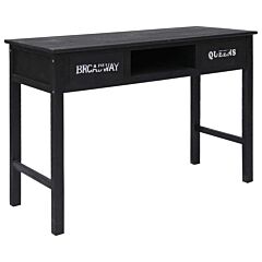 Console Table Black 43.3"x17.7"x29.9" Wood - Black