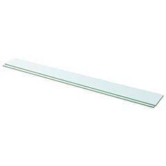 Shelves 2 Pcs Panel Glass Clear 43.3"x4.7" - Transparent