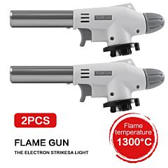 2pcs Camping Gas Flame Gun Lighter - White