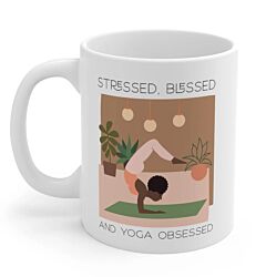 Stressed, Blessed And Yoga Obsessed Mug - One Size