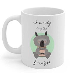 Llama Yoga, I'm Only Doing This For Pizza Mug - One Size