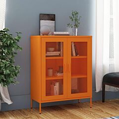 Storage Cabinet Orange 31.5"x13.8"x40" Steel - Orange