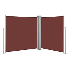 Retractable Side Awning Brown 47.2"x236.2" - Brown
