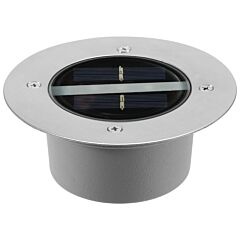 Solar Led Disk Lights Ip44 Water-resistant Light Sensor Lawn Light Auto On/off Light Built In For Garden Yard Deck Path - Silver