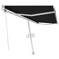 Freestanding Automatic Awning 196.9"x118.1" Anthracite - Anthracite