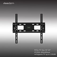 Leadzm Tmw400 32-65" Flat Tilting Tv Wall Mount With Spirit Level Rt - Black