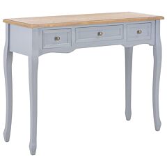 Dressing Console Table With 3 Drawers Gray - Grey