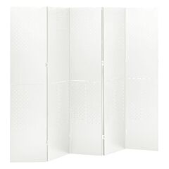 5-panel Room Divider White 78.7"x70.9" Steel - White