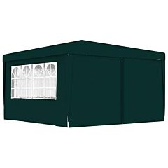 Professional Party Tent With Side Walls 13.1'x13.1' Green 90 G/m2 - Green