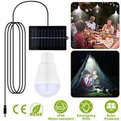 Solar Powered Led Bulb Lamp Rechargeable Night Emergency Led Light Indoor Outdoor Portable Solar Light Lamp - White