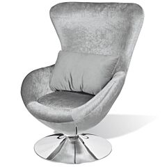 Armchair With Egg Shape Silver - Silver