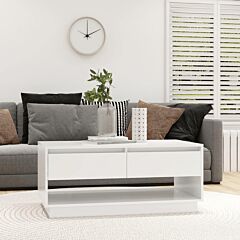 Coffee Table White 40.4"x21.7"x17.3" Chipboard - White