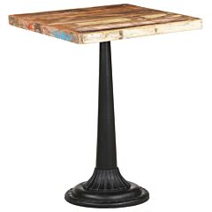 Bistro Table 23.6"x23.6"x29.9" Solid Reclaimed Wood - Multicolour