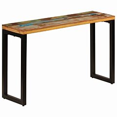 Console Table 47.2"x13.8"x29.9" Solid Reclaimed Wood And Steel - Brown