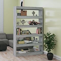 Book Cabinet/room Divider Gray Sonoma 39.4"x11.8"x65.4" - Grey