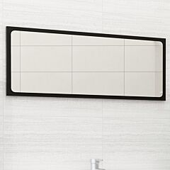 Bathroom Mirror Black 35.4"x0.6"x14.6" Chipboard - Black