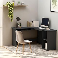 L-shaped Corner Desk Gray 47.2"x55.1"x29.5" Chipboard - Grey