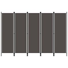 5-panel Room Divider Anthracite 98.4"x70.9" - Anthracite