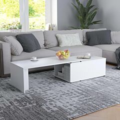 Coffee Table White 59.1"x19.7"x13.8" Chipboard - White