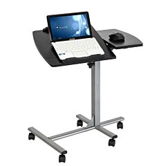 Five-wheel Home Use Multifunctional Lifting Removable Computer Desk Black & Silver Xh - Black & Silver