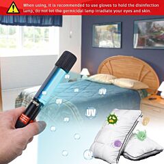110v Portable 20w Ultraviolet Uv Disinfection Lamp Power Cord Length 2m Us Regulations Black - Black