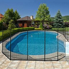 4 Feet X 12 Feet In-ground Swimming Pool Safety Fence - Black