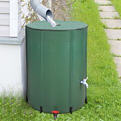 100 Gallon Folding Rain Barrel Water Collector Green - Green