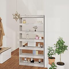 Book Cabinet/room Divider Gray Sonoma 39.4"x11.8"x78" Engineered Wood - Grey