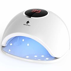 Miropure Uv Led Nail Lamp 48w Nail Dryer Gel Polish Light With 4 Timer, 33 Durable Led Lights For Fingernail & Toenail Gel Based Polished Nail Polish Curling Lamp For Home And Salon - White