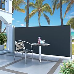 Retractable Side Awning 55.1"x118.1"black - Black