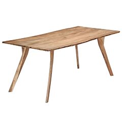 Dining Table 70.9"x34.6"x29.9" Solid Acacia Wood - Brown