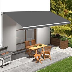 Awning Top Sunshade Canvas Anthracite 236.2"x300" - Anthracite